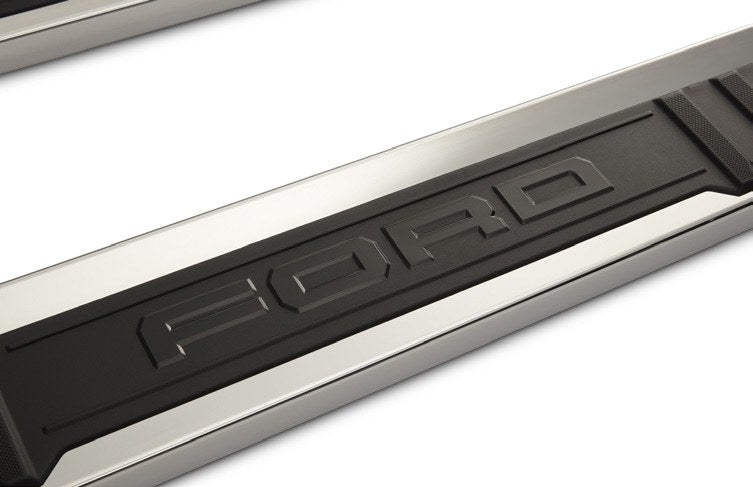 F-150 2021-2027 STEP BAR - 6” ANGULAR, CHROMED ALUMINUM FOR CREW CAB
