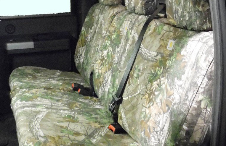 F-150 2021-2027 SEAT COVERS, REALTREE PROTECTIVE SEAT COVERS BY COVERCRAFT - REAR ROW, 60/40, FOR SUPERCAB, CARHARTT REA