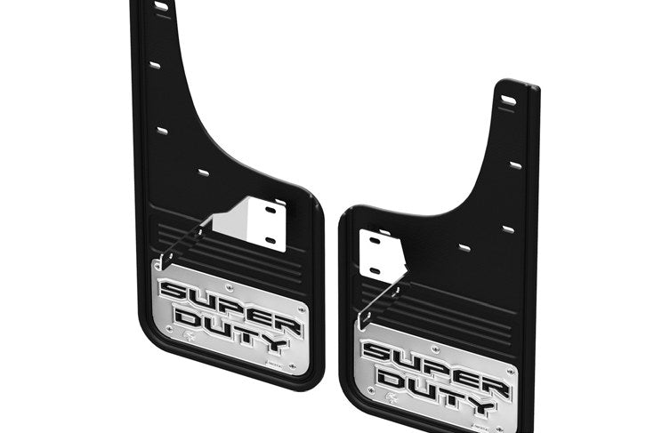 SUPER DUTY 2023-2027 SPLASH GUARDS - GATORBACK BY TRUCK HARDWARE, FRONT PAIR, SUPER DUTY STAINLESS