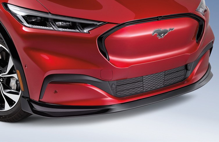 MUSTANG MACH-E 2021-2027 FRONT SPLITTER, GLOSS BLACK BY AIR DESIGN