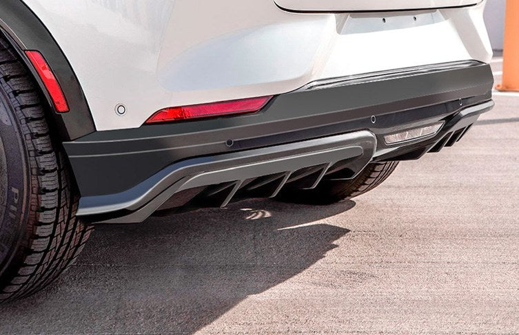 MUSTANG MACH-E 2021-2027 REAR BUMPER FASCIA DIFFUSER KIT, SATIN BLACK BY AIR DESIGN