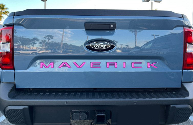 MAVERICK 2022-2027 EXTERIOR TRIM, TAILGATE LETTERS, PINK