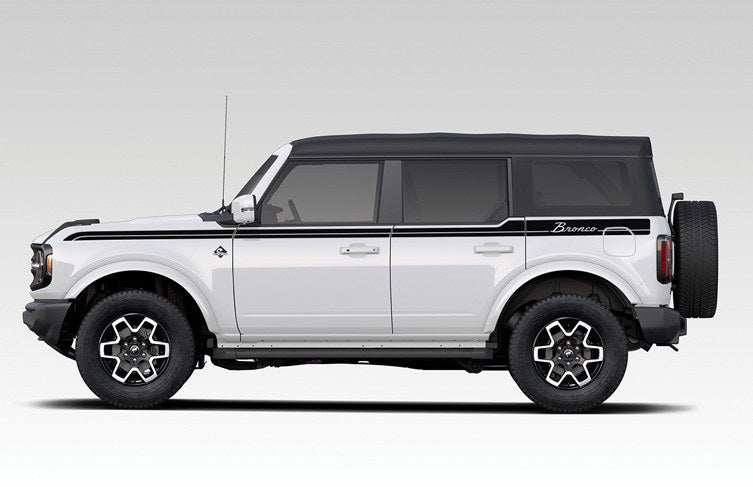 BRONCO 2021-2027 FORD CUSTOM GRAPHICS - BRONCO 4 DOOR - CLASSIC STRIPE - BLACK