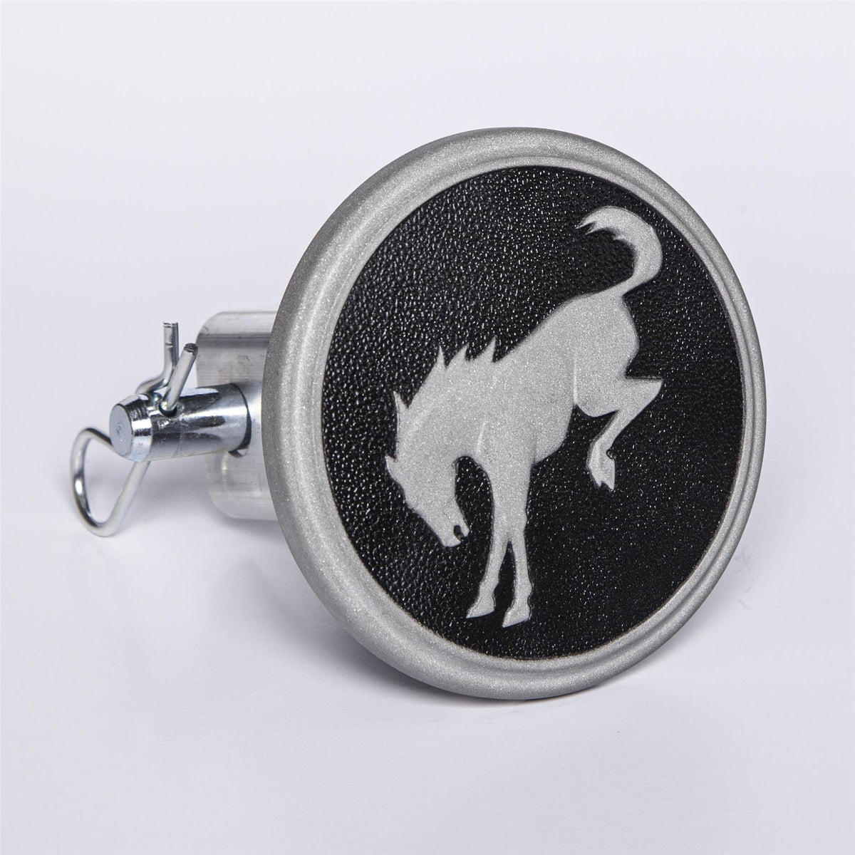 BRONCO 2021-2026 ALUMINUM HITCH RECEIVER CAP — BRONCO LOGO