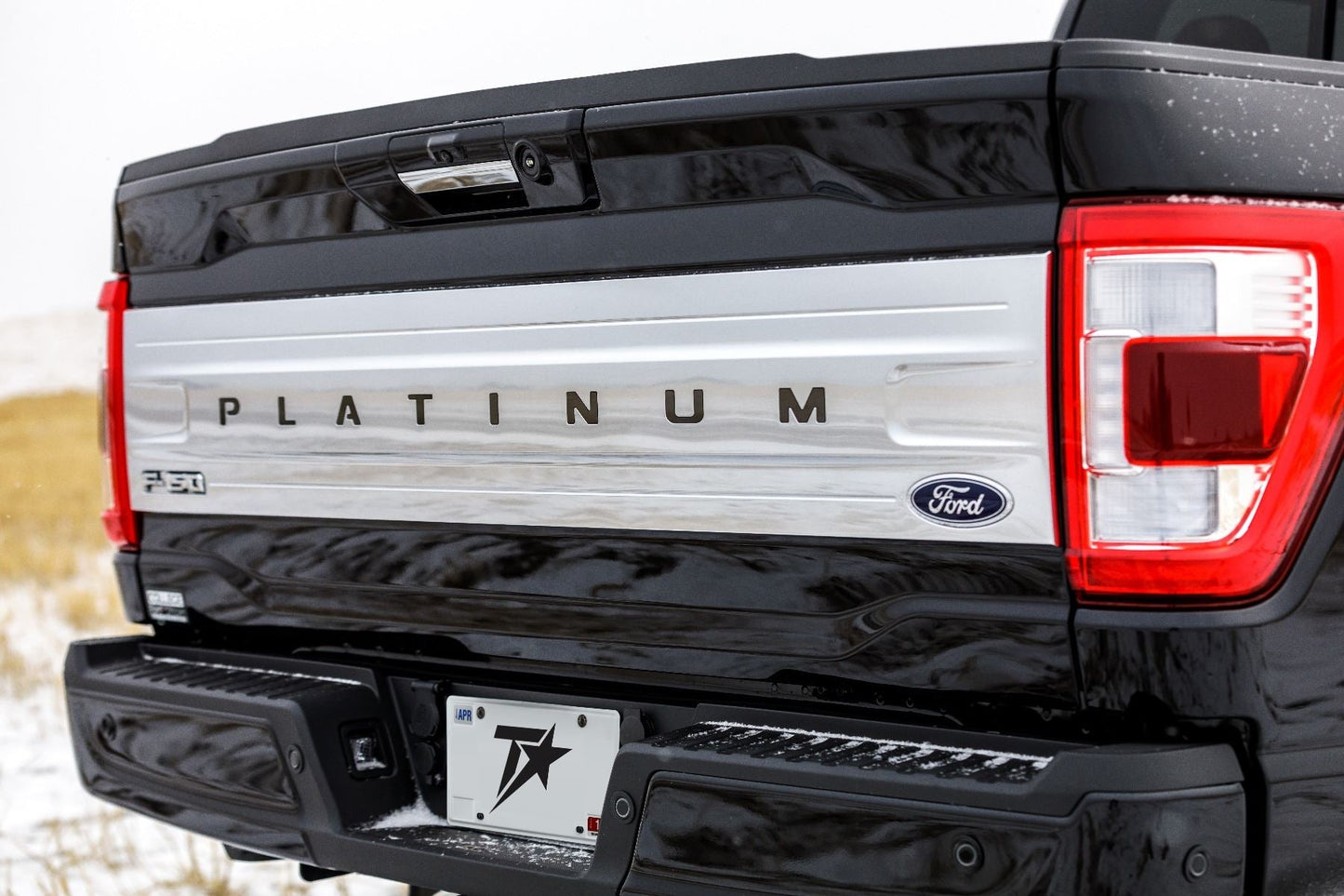 F-150 2021-2022 GUNMETAL PLATINUM LETTERING TAILGATE BADGE