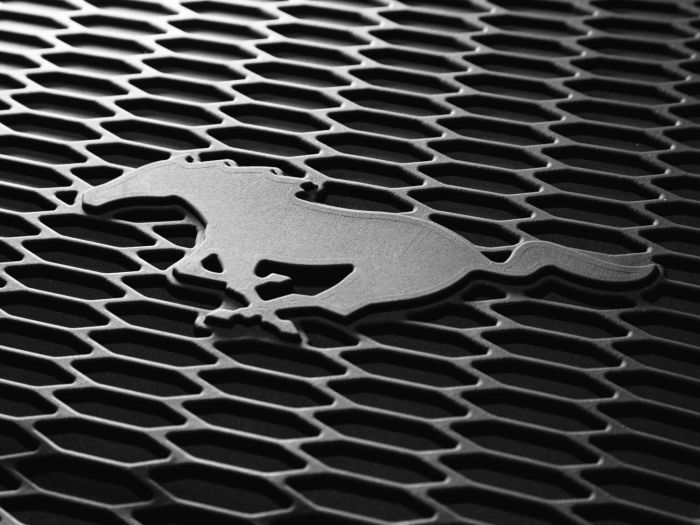 MUSTANG 2015-2023 ALL-WEATHER FLOOR LINERS — 4-PIECE, PONY LOGO