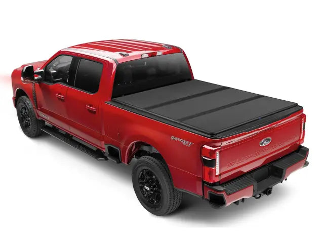 Ford Super Duty REV hard folding tonneau cover installed
