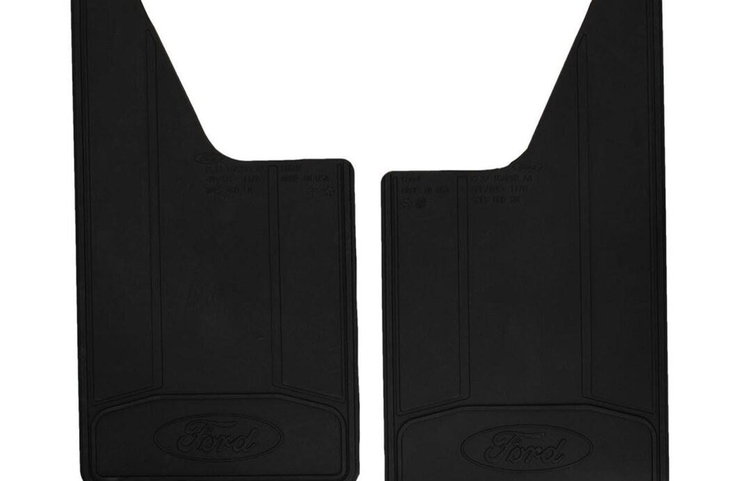 F-150 2020-2027 PREMIUM FLAT BLACK SPLASH GUARDS WITHOUT BRIGHT ACCENT, FRONT