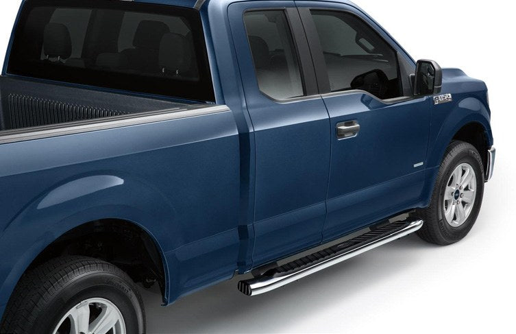 F-150 2020-2027 STEP BARS - 5 INCH, CHROMED ALUMINUM, SUPER CAB