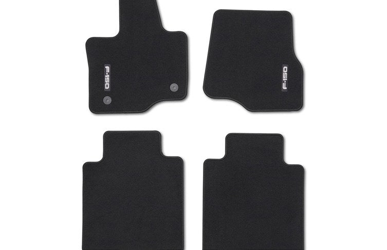 F-150 2020-2027 FLOOR MATS - CARPETED, BLACK, 4-PIECE SET, FOR SUPERCREW