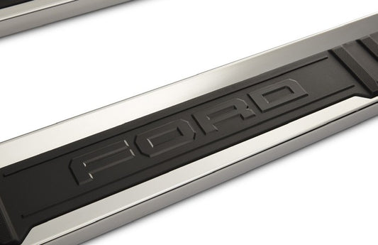 F-150 2021-2027 STEP BAR - 6" ANGULAR, CHROMED ALUMINUM FOR CREW CAB