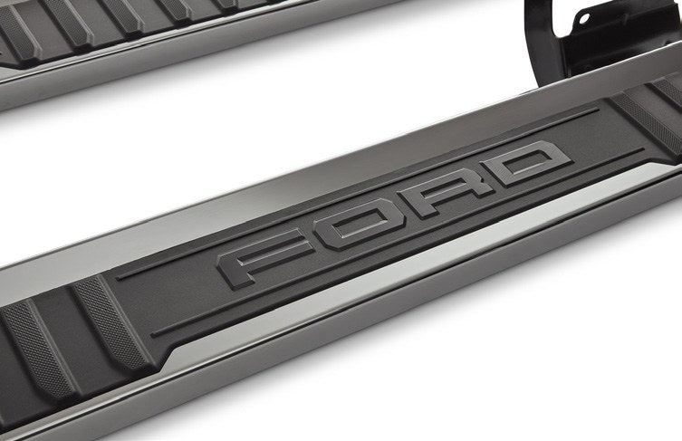 F-150 2021-2027 STEP BAR - 6" ANGULAR, CHROMED ALUMINUM FOR SUPER CAB