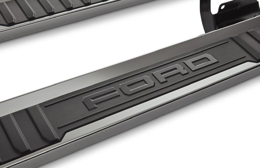 F-150 2021-2027 STEP BAR - 6" ANGULAR, CHROMED ALUMINUM FOR SUPER CAB