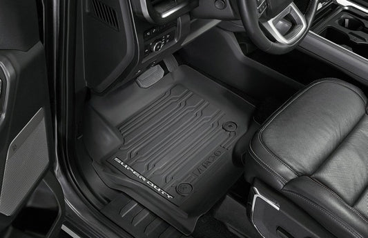 SUPER DUTY 2023-2027 FLOOR LINER - TRAY STYLE, BLACK 3-PIECE FOR CARPET FLOORING, FOR CREWCAB W/O UNDERSEAT STORAGE BOX