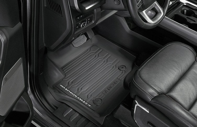 SUPER DUTY 2023-2027 FLOOR LINER - TRAY STYLE, BLACK 3-PIECE FOR CARPET FLOORING, FOR SUPERCAB OR CREWCAB W/UNDERSEAT ST