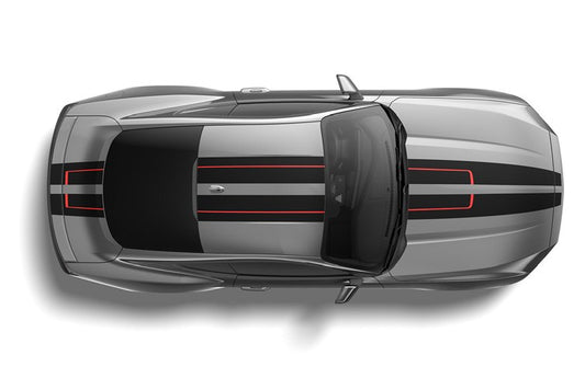 MUSTANG 2024-2027 OVER-THE-TOP GRAPHICS - BLACK/RED FOR ECOBOOST