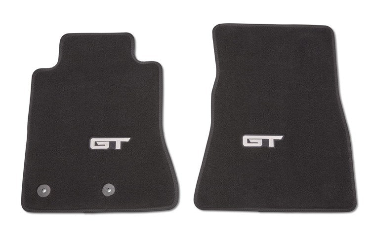MUSTANG 2024-2027 CARPETED FLOOR MATS WITH GT LOGO, 2-PIECE SET