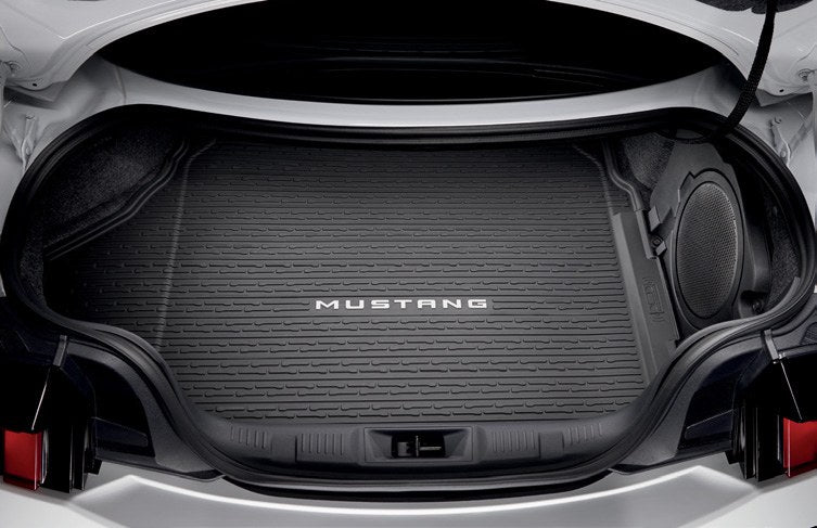 MUSTANG 2024-2027 CARGO AREA PROTECTOR, BLACK, FOR VEHICLES WITH SUBWOOFER