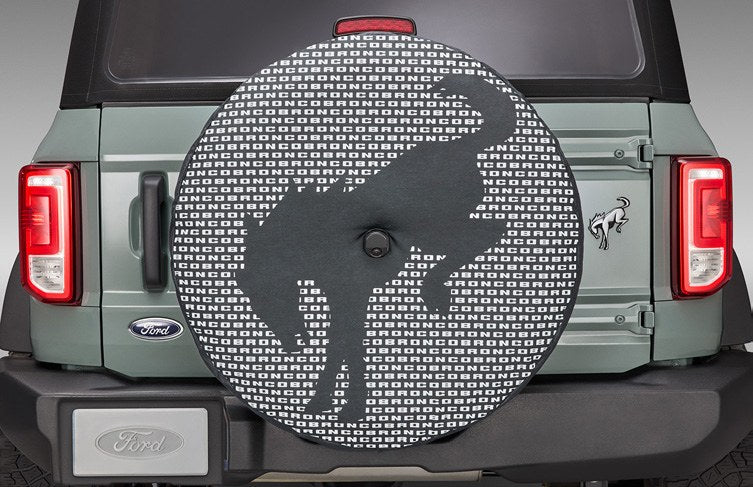 BRONCO 2021-2027 SPARE TIRE COVER - FORD SASQUATCH LOGO #2, FOR 35 INCH TIRE