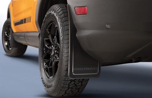 BRONCO SPORT 2021-2027 SPLASH GUARDS - MOLDED, BLACK, REAR, 2-PIECE SET