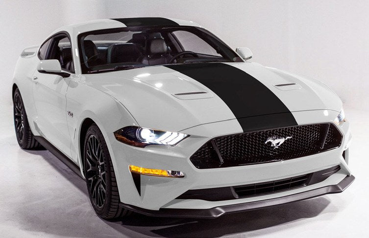 MUSTANG 2020-2027 GRAPHICS KIT - CUSTOM STRIPE KIT, OVER -THE-TOP, DUAL STRIPES, GLOSS BLACK