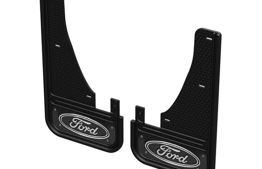 ESCAPE 2020-2026 SPLASH GUARDS - GATORBACK, FRONT PAIR, WITH BLACK FORD OVAL LOGO