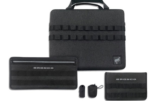 BRONCO 2021-2027 CARGO ORGANIZER - REAR, SUNVISOR ORGANIZER, OWNERS MANUAL, KEY FOB COVER, HOUSE KEY COVER