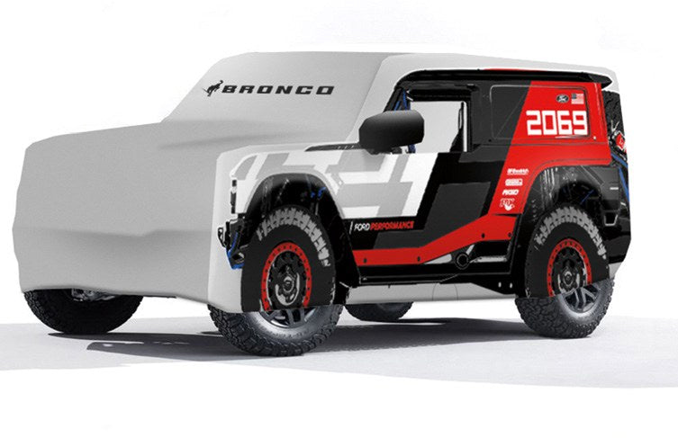 BRONCO 2021-2027 FULL VEHICLE COVER - 3D MULTICOLOR, FOR 2-DOOR WITH ROOF RAILS