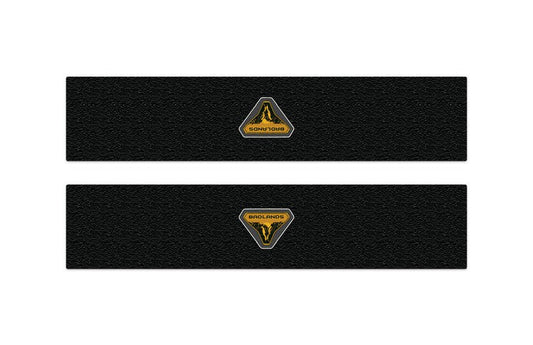 BRONCO 2021-2027 DOOR SILL PROTECTOR KIT BY TUFSKINZ, BADLANDS LOGO, BADLANDS EDITION, 3-DOOR