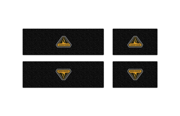 BRONCO 2021-2027 DOOR SILL PROTECTOR KIT BY TUFSKINZ, BADLANDS LOGO, BADLANDS EDITION, 5-DOOR