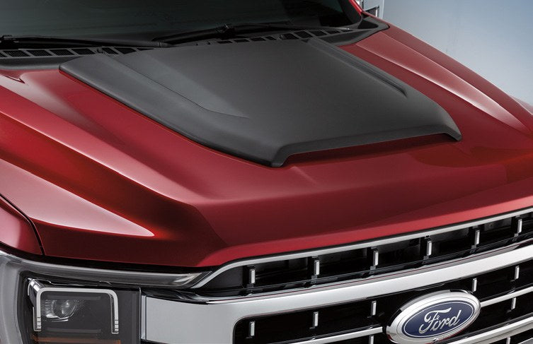 F-150 2021-2027 HOOD SCOOP - SATIN BLACK BY AIR DESIGN