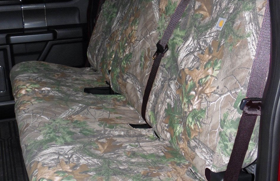 F-150 2021-2027 SEAT COVERS, REALTREE PROTECTIVE SEAT COVERS BY COVERCRAFT - REAR ROW, 60/40, W/O ARMREST, FOR SUPERCREW