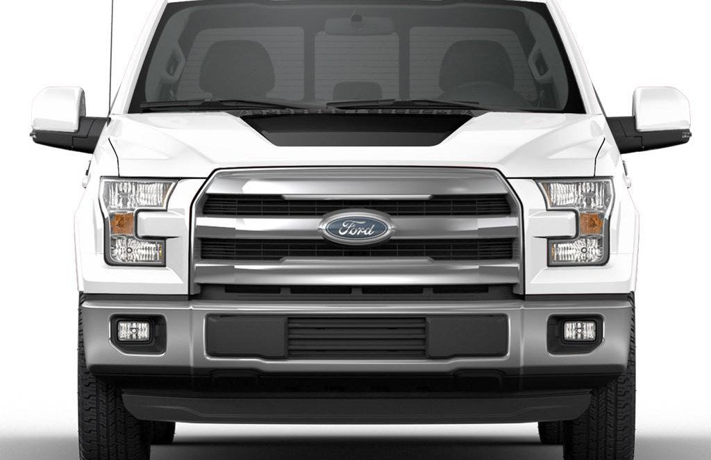 F-150 2021-2027 CUSTOM GRAPHICS BY VISCO STRIPE KIT - HOOD COWL STRIPE, MATTE BLACK