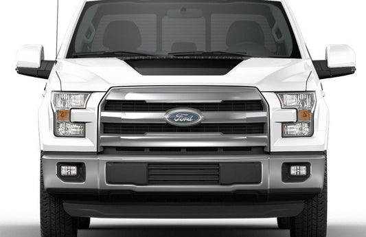 F-150 2021-2027 CUSTOM GRAPHICS BY VISCO STRIPE KIT - HOOD COWL STRIPE, MATTE BLACK