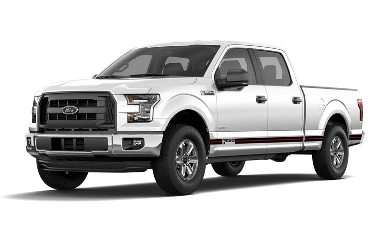 F-150 2021-2027 CUSTOM GRAPHICS BY VISCO STRIPE KIT - TRI BAR STRIPE, RED/BLACK