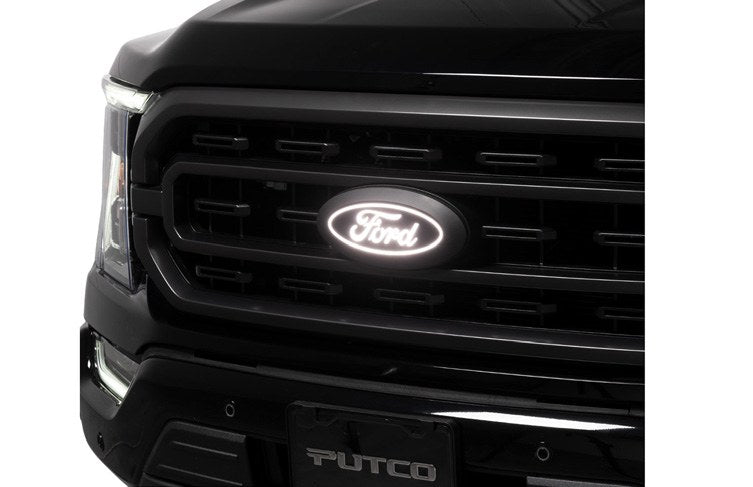 F-150 2021-2027 LIGHTED FORD OVAL, FRONT, HALOGEN & LED REFLECTOR