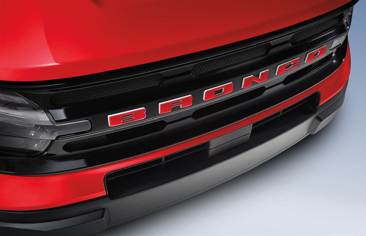 BRONCO SPORT 2021-2027 EXTERIOR TRIM BY TUFSKINZ, GRILLE LETTERS, RACE RED