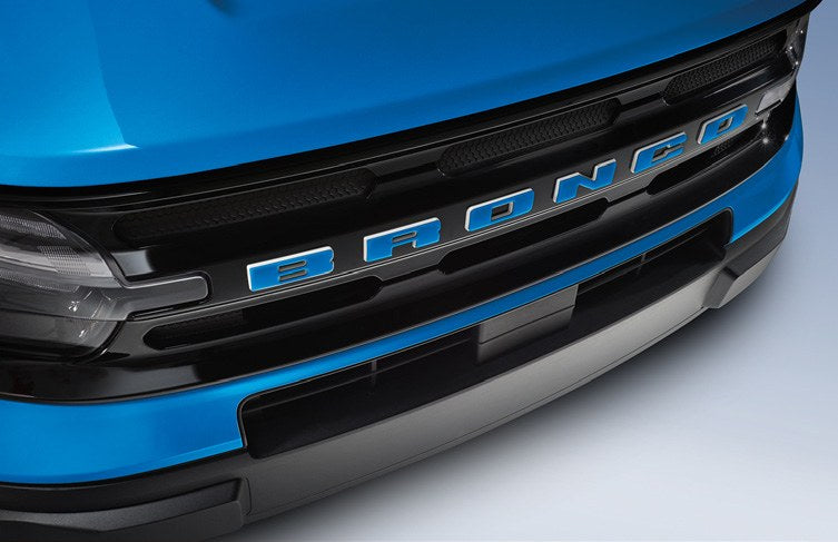 BRONCO SPORT 2021-2027 EXTERIOR TRIM BY TUFSKINZ, GRILLE LETTERS, VELOCITY BLUE