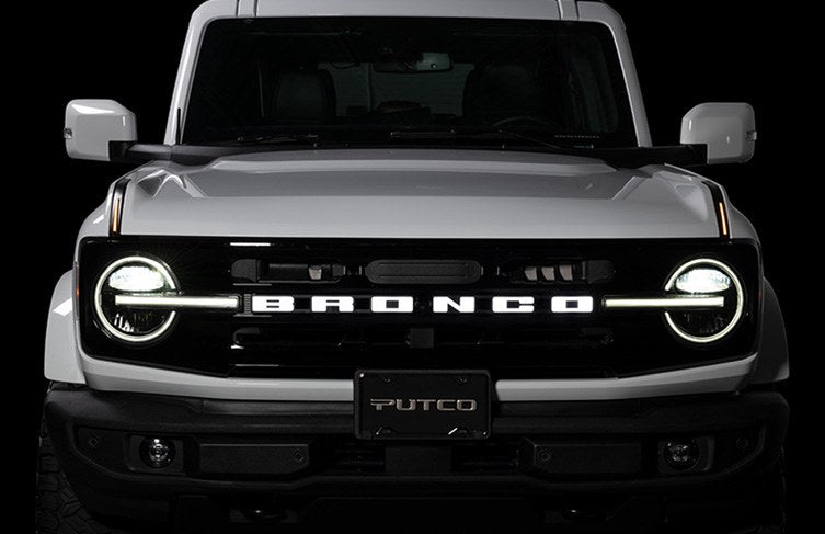 BRONCO 2021-2027 ILLUMINATED GRILLE LETTERS FOR VEHICLES W/O CAMERA