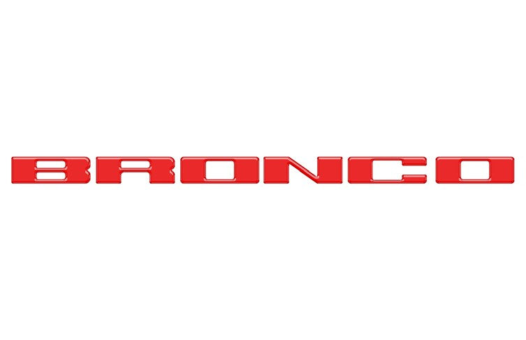 BRONCO 2021-2027 EXTERIOR TRIM BY TUFSKINZ, GRILLE LETTERING, RACE RED
