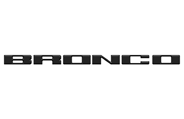 BRONCO 2021-2027 EXTERIOR TRIM BY TUFSKINZ, GRILLE LETTERING, MATTE BLACK
