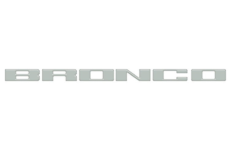 BRONCO 2021-2027 EXTERIOR TRIM BY TUFSKINZ, GRILLE LETTERING, CACTUS GRAY