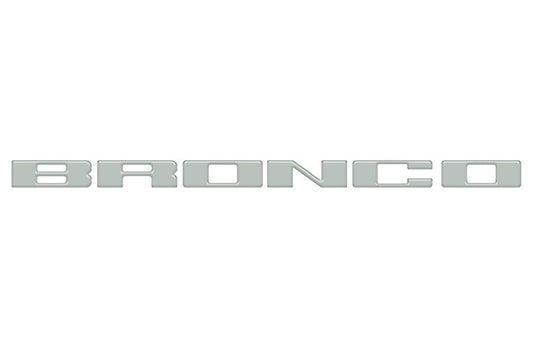 BRONCO 2021-2027 EXTERIOR TRIM BY TUFSKINZ, GRILLE LETTERING, CACTUS GRAY