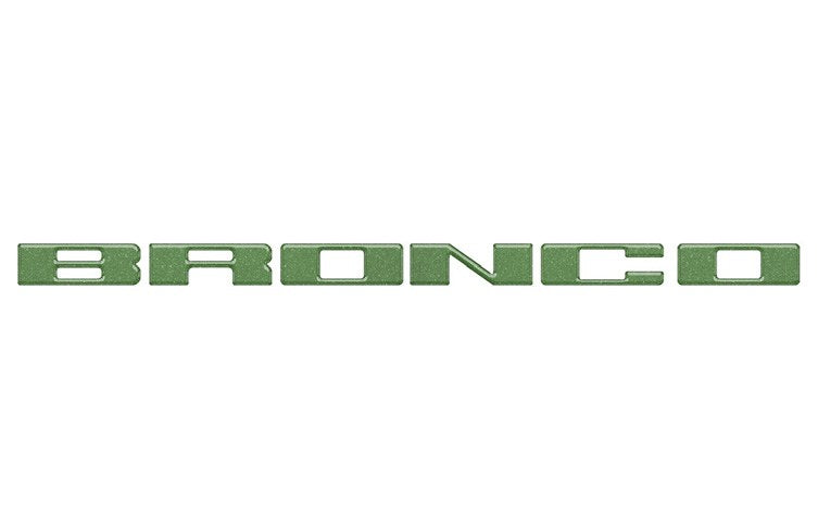 BRONCO 2021-2027 EXTERIOR TRIM BY TUFSKINZ, GRILLE LETTERING, ERUPTION GREEN