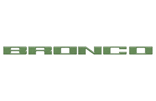 BRONCO 2021-2027 EXTERIOR TRIM BY TUFSKINZ, GRILLE LETTERING, ERUPTION GREEN