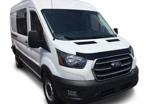TRANSIT 2020-2027 HOOD PROTECTOR - AEROSKIN, SMOKE BY HUSKY LINERS