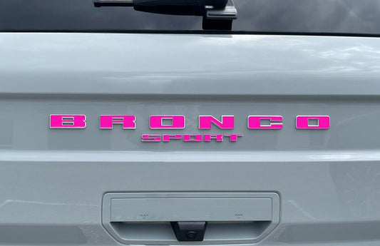 BRONCO SPORT 2021-2027 EXTERIOR TRIM, TAILGATE LETTERS, PINK