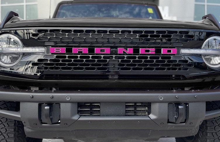 BRONCO 2021-2027 EXTERIOR TRIM, GRILLE LETTERING, PINK