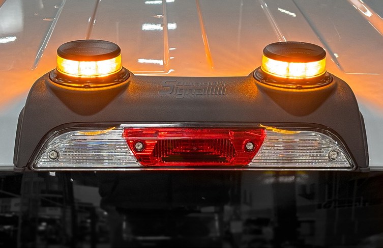 SUPER DUTY 2023-2027 LED WARNING STROBES BY SOUNDOFF SIGNAL, REAR STROBES - AMBER ONLY, FOR VEHICLES WITH UPFITTER SWITC