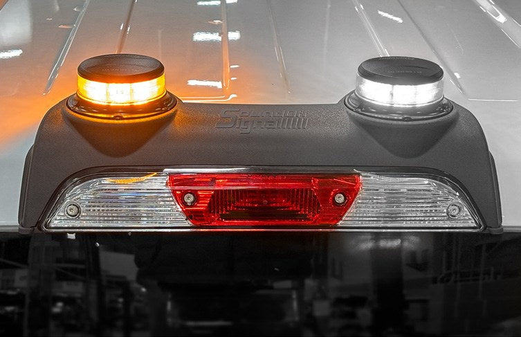 SUPER DUTY 2023-2027 LED WARNING STROBES - AMBER AND WHITE, FOR VEHICLES WITHOUT UPFITTER SWITCHES, BAJA TAN - FOR FLEET